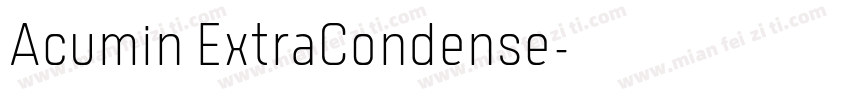 Acumin ExtraCondense字体转换